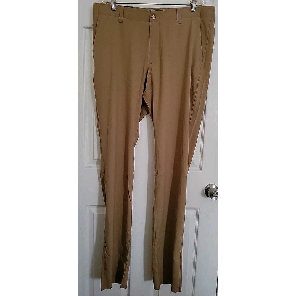 Under Armour UA  Mens Showdown Coachs Pant Beige Waist 38 Unhemmed  NWT MSRP $80